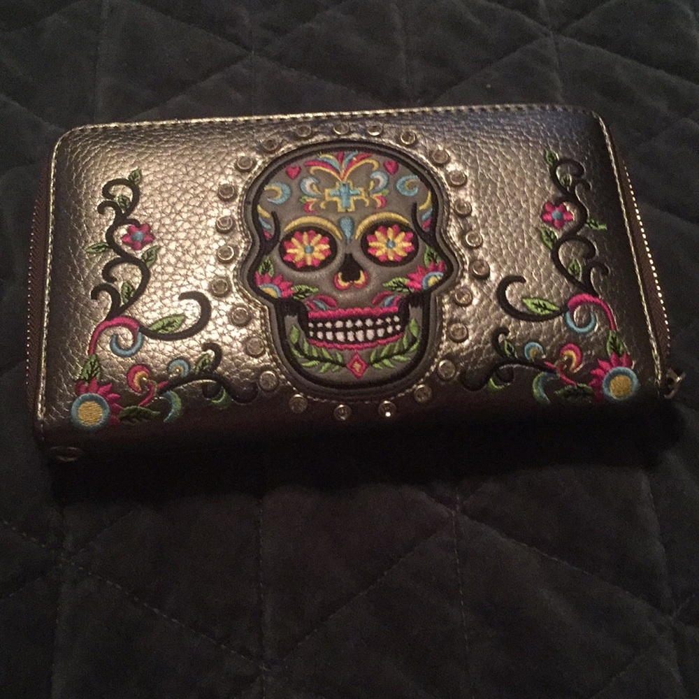 Sugar skull wallet